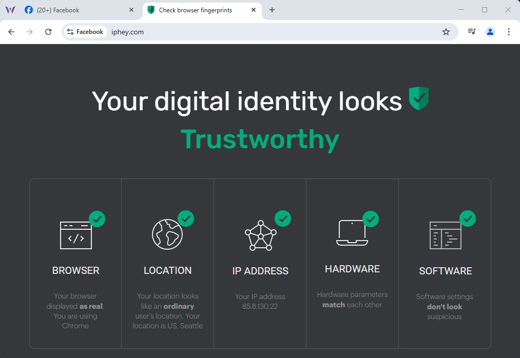 Browser fingerprinting tool